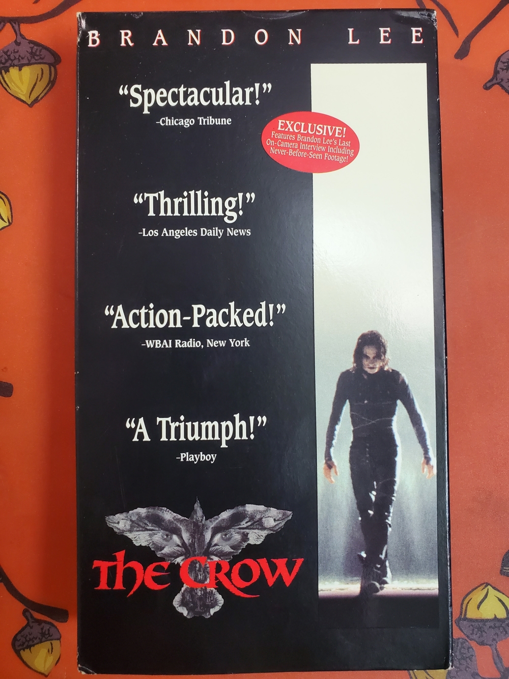 VINTAGE 1994 The Crow VHS Tape Brandon Lee Cult Classic 🖤